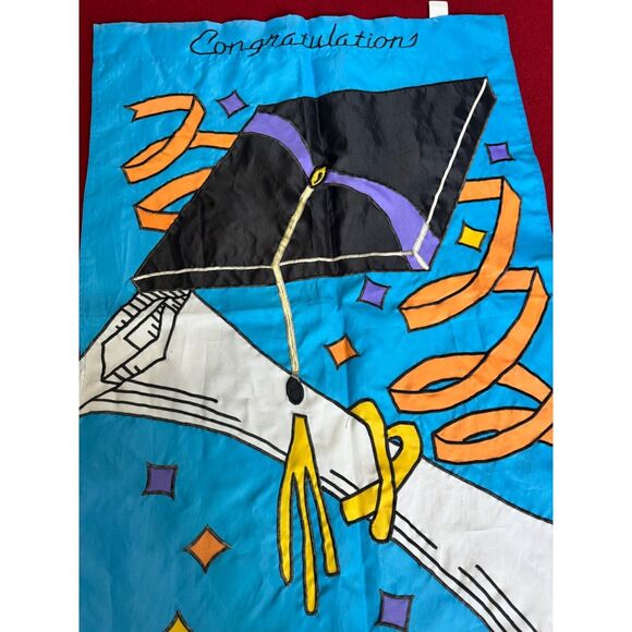 Graduation Banner With Cap & Diploma Design 32" x 25" - Picture 2 of 5